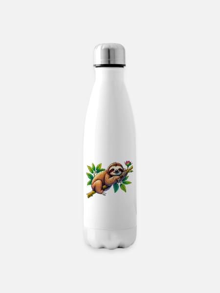 Faultier - Isolierflasche - Weiß