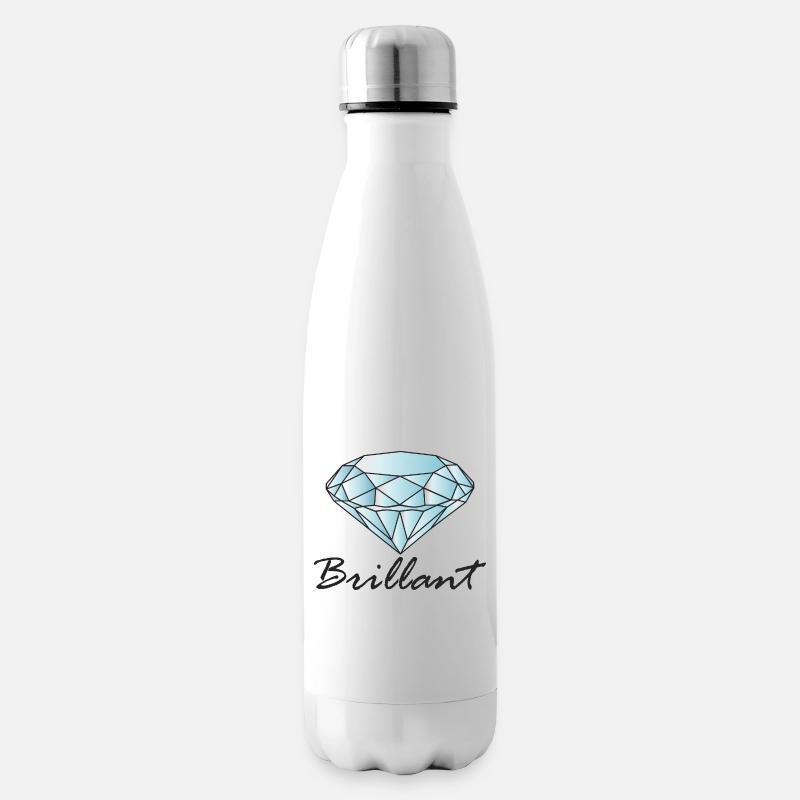 Diamant brillant - Bouteille isotherme - blanc
