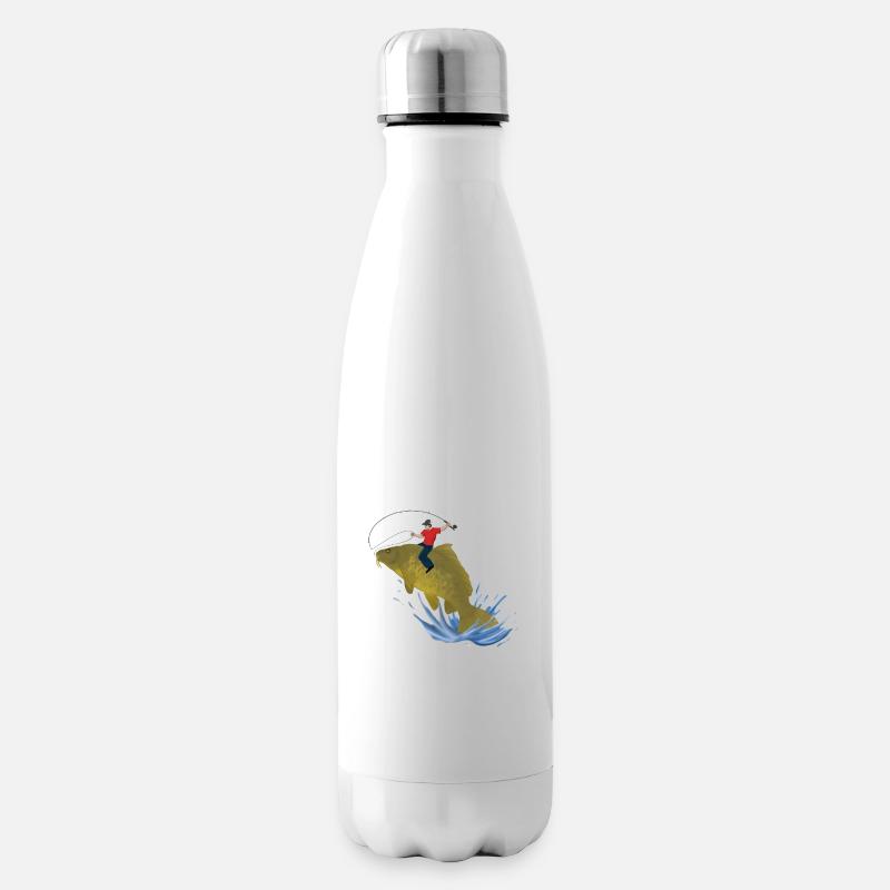 Karpfen - Isolierflasche - Weiß