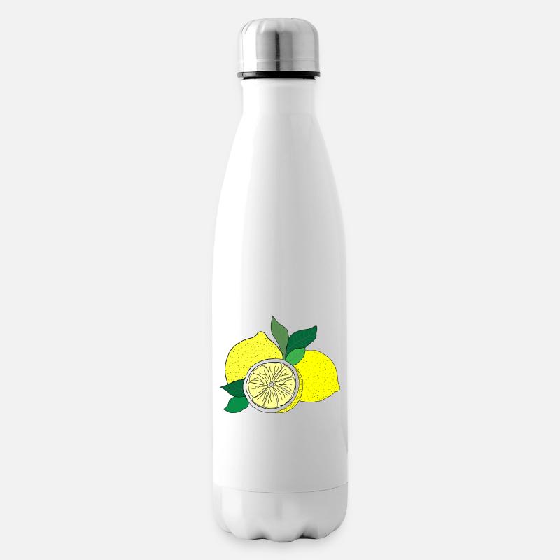 Citrus Print - Isolierflasche - Weiß