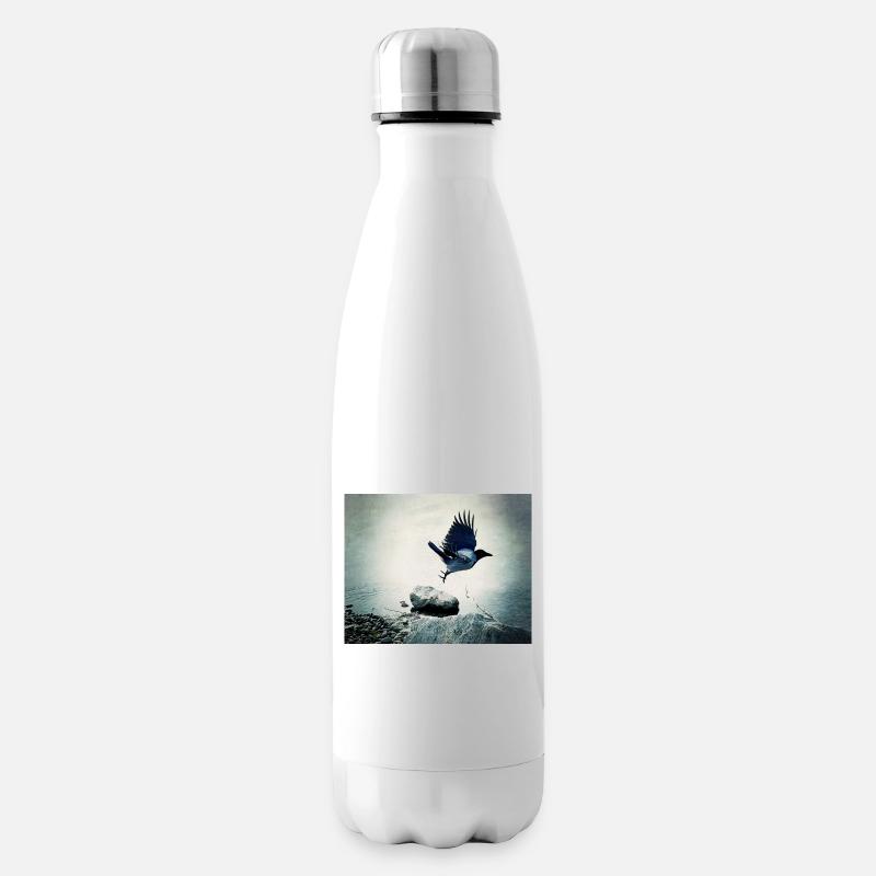 Crow's Flight - Insulated Water Bottle - white
