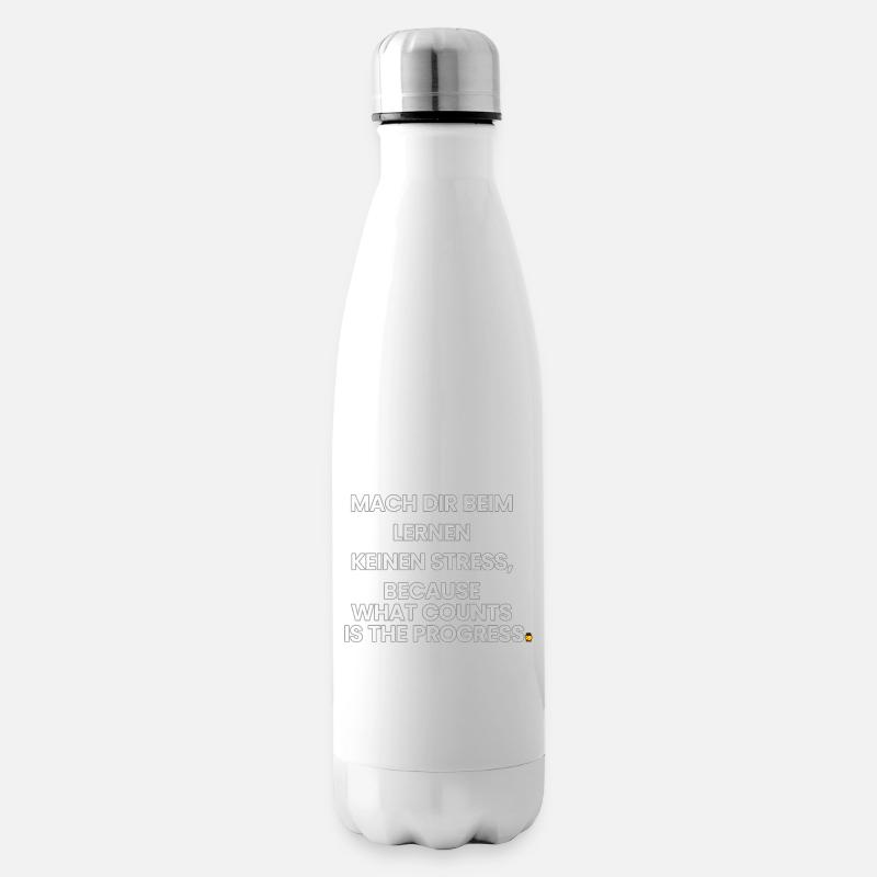 Deutsch-Englisch-Reim 1 (Ver. A) - Isolierflasche - Weiß