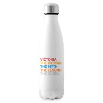 Victoria The Woman The Myth The Legend The Queen - Insulated Water Bottle - white - Right