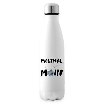 erstmal moin spruch norddeutsch platt - Isolierflasche - Weiß - Rechts