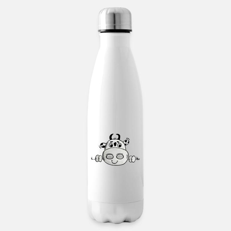 Vache regards - Bouteille isotherme - blanc
