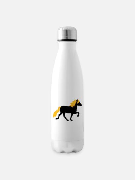 Islandpferd - Isolierflasche - Weiß