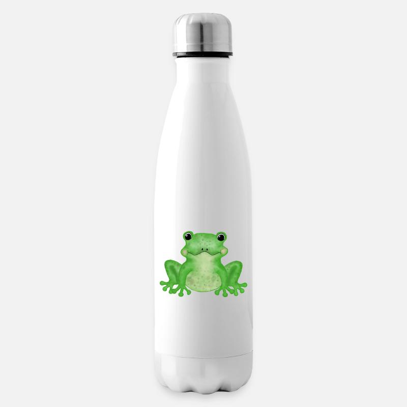 Frosch - Isolierflasche - Weiß