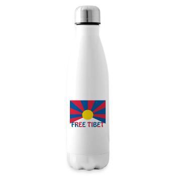 free tibet flagge - Bouteille isotherme - blanc - Droite