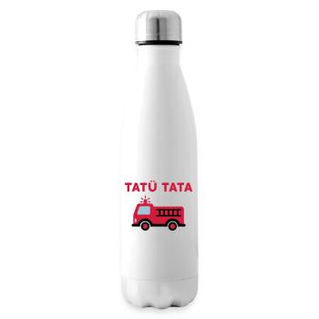 Tatü tata (Feuerwehrauto mit Leiter) - Isolierflasche - Weiß - Rechts