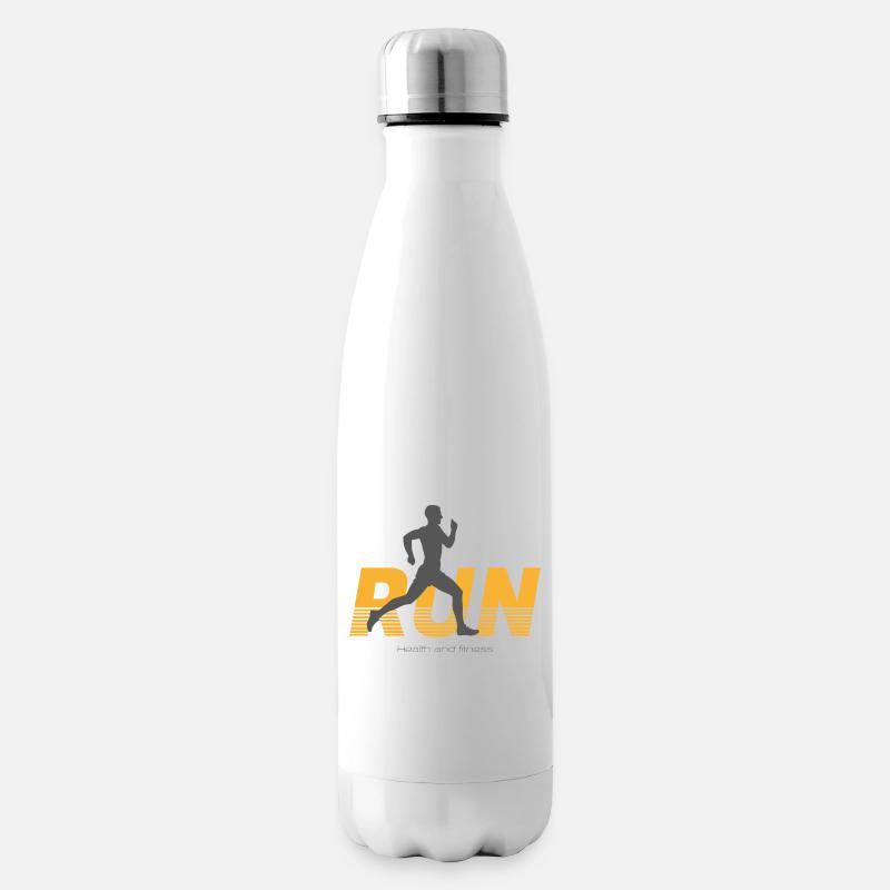 Laufen - männlich - Isolierflasche - Weiß