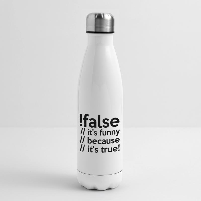 Programmierer false true Informatiker Student Code Isolierflasche