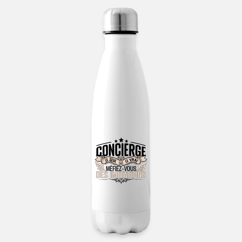 Concierge cadeau Concierge le vrai Concierge - Bouteille isotherme - blanc