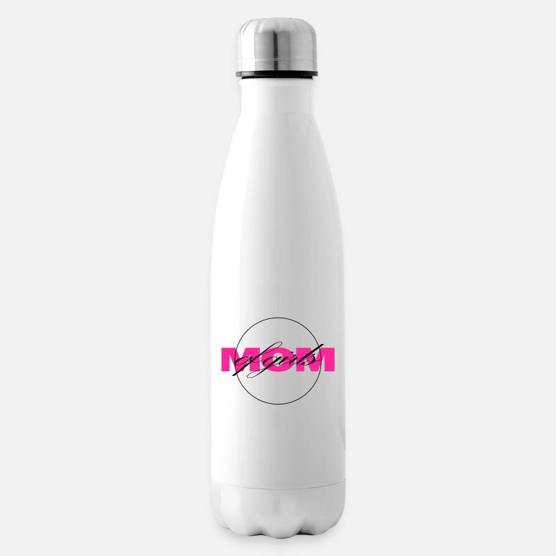 Modern Neon Letters with Script Overlay - Insulated Water Bottle - white