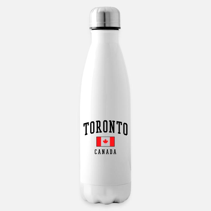 Idée cadeau pour le design du drapeau du Canada à Toronto - Bouteille isotherme - blanc