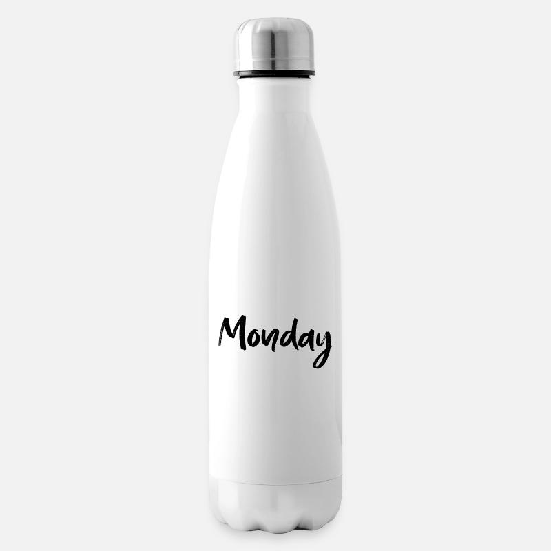 Adoptez les lundis - Bouteille isotherme - blanc