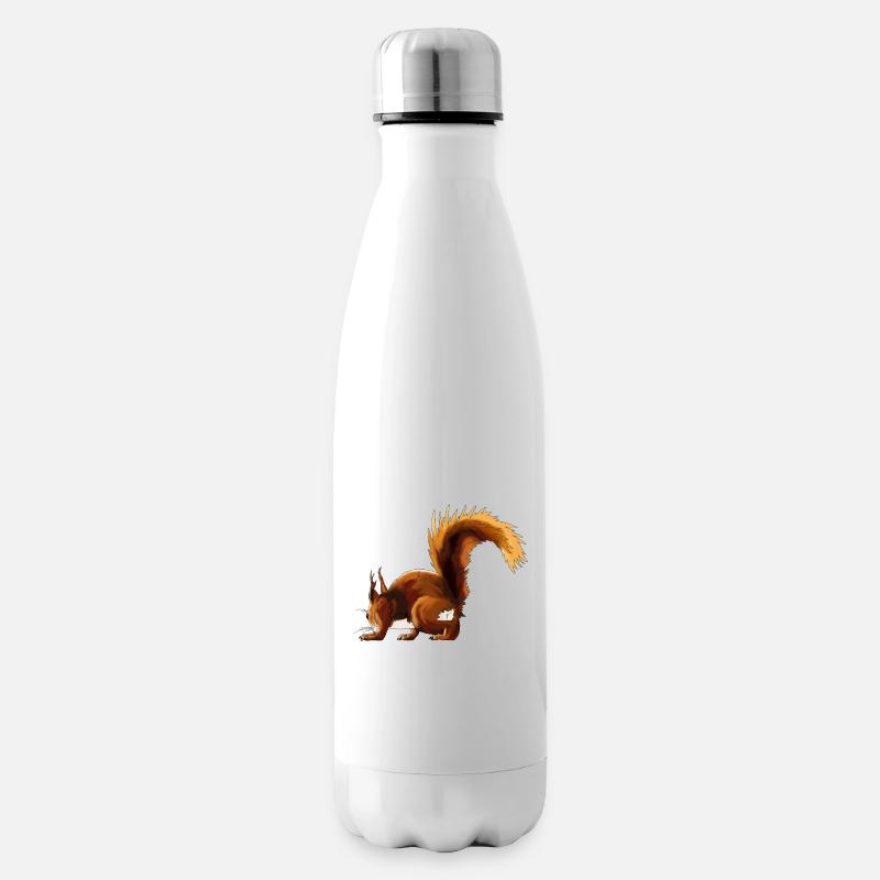 Eichhörnchen Flausch Herbst-Edition - Isolierflasche - Weiß
