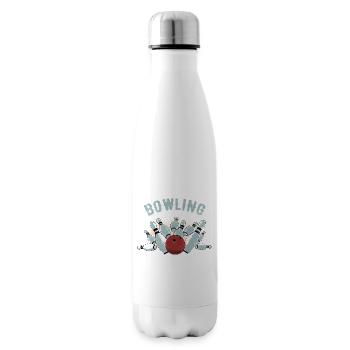 Bowling Strike Sketch - Insulated Water Bottle - white - Right