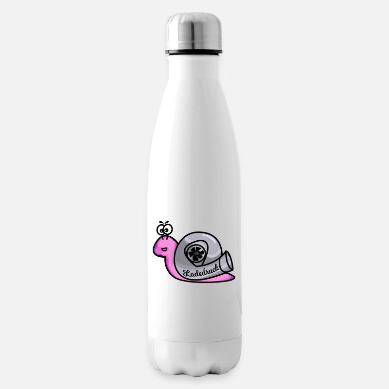 Turboschnecke Rosa - Isolierflasche - Weiß