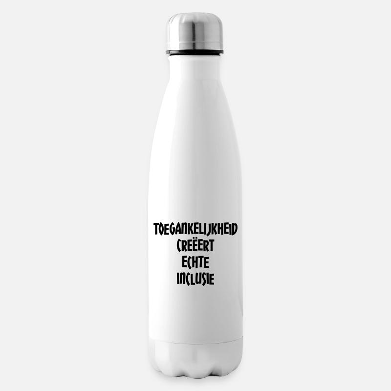 Accessibility creates true inclusion # - Insulated Water Bottle - white