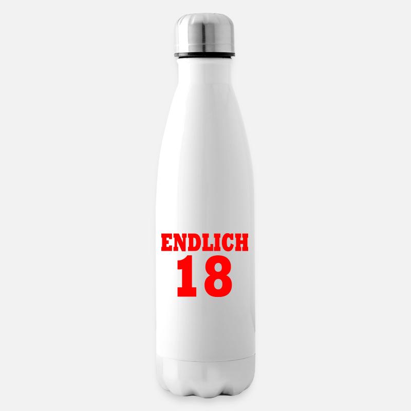 Endlich 18 - Isolierflasche - Weiß