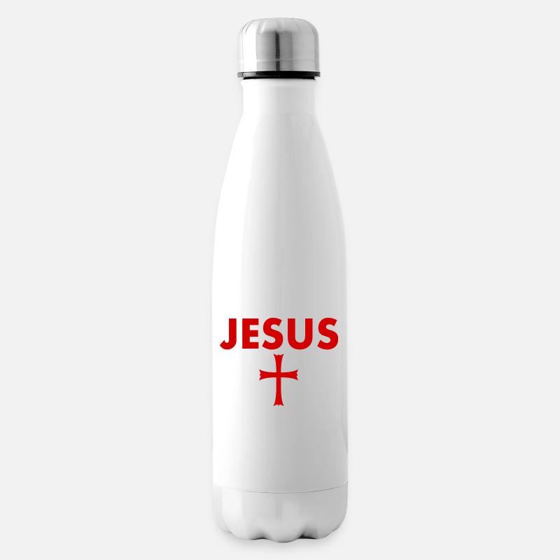 jesus kreuz - Isolierflasche - Weiß