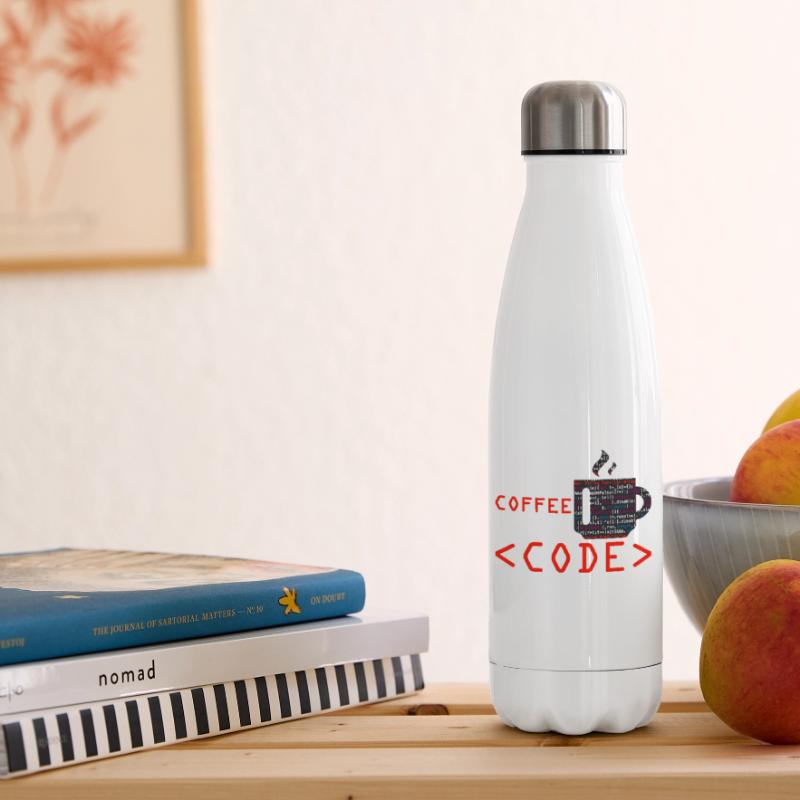 Programmers generate code from coffee Insulated Water Bottle