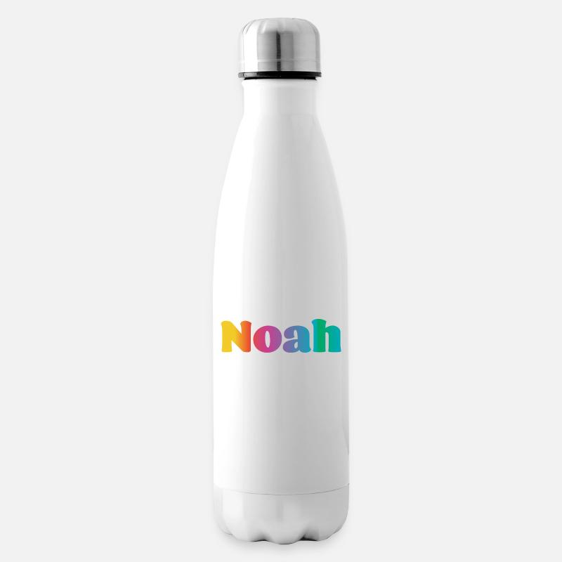 Prénom Noah Rainbow Gift - Bouteille isotherme - blanc