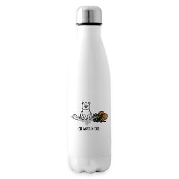 Ich war´s nicht - schuldige freche Katze - Isolierflasche - Weiß - Rechts