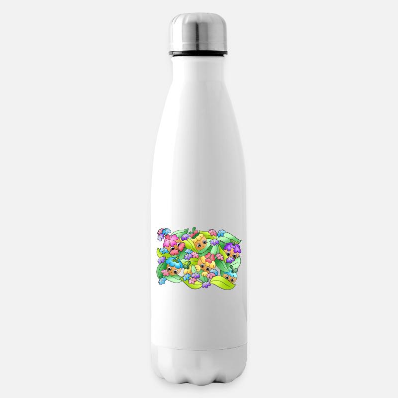 Boutons de rêve | Été | Feuillage | Nature - Bouteille isotherme - blanc