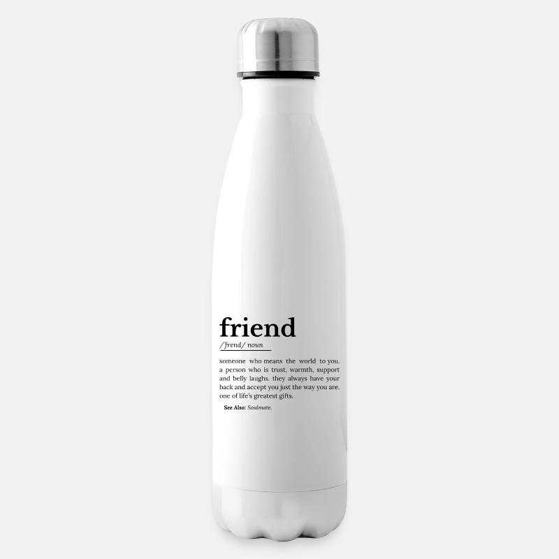 Freund lustige Definition - Isolierflasche - Weiß