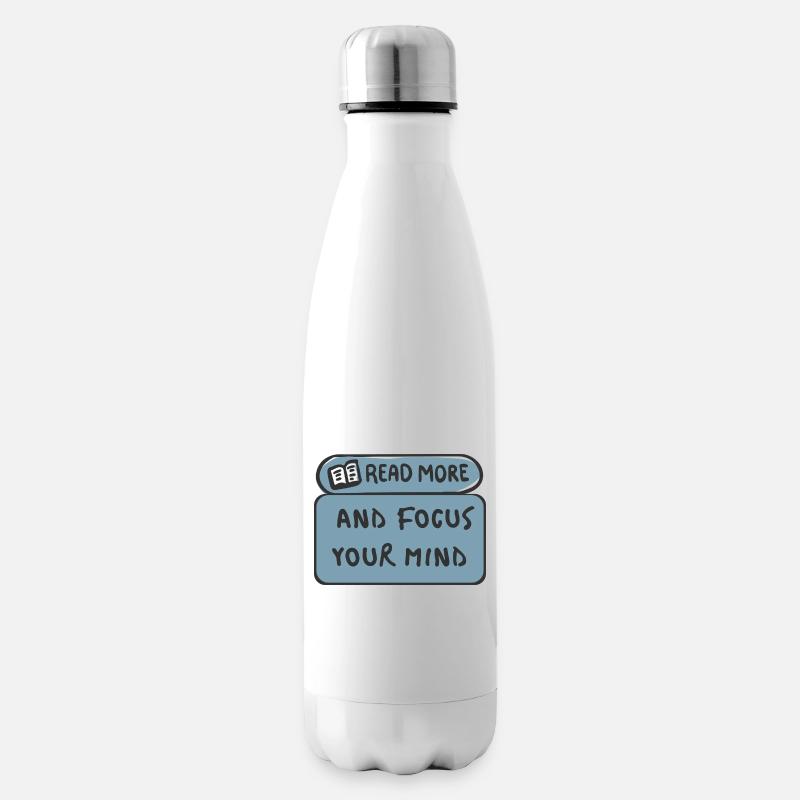 Read More Focus Your Mind - Bouteille isotherme - blanc