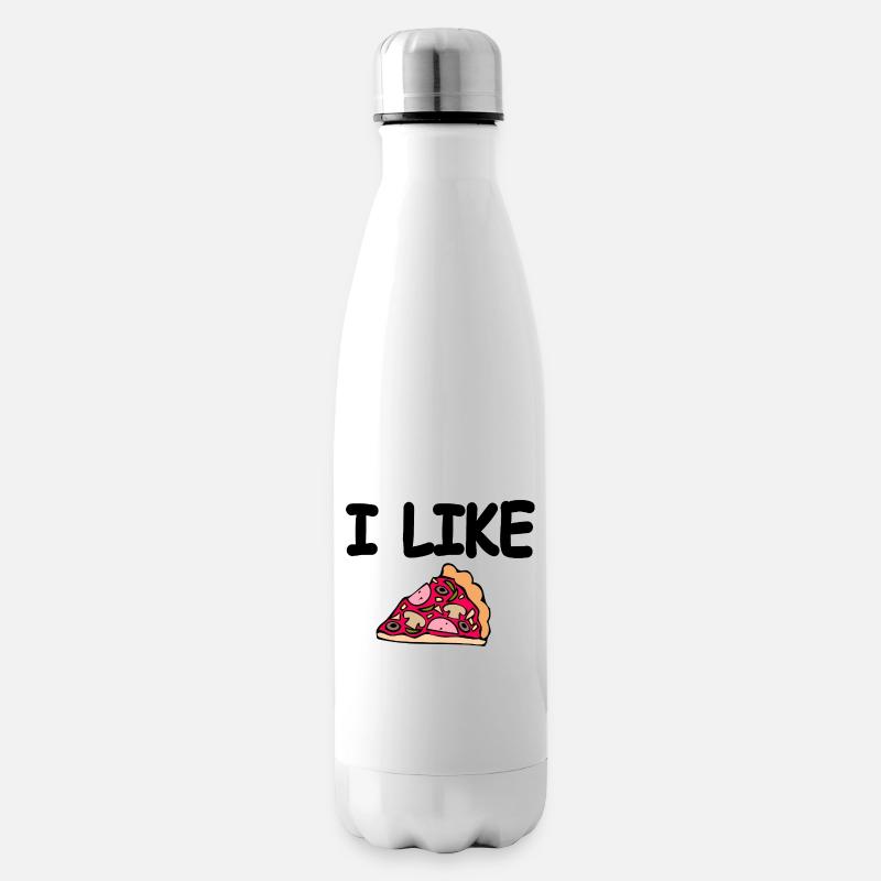 Pizza - Isolierflasche - Weiß