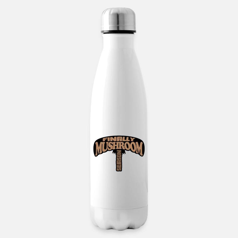 Endlich Pilz-Saison-Design - Isolierflasche - Weiß