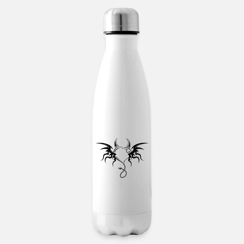 Teufelsherz - Isolierflasche - Weiß