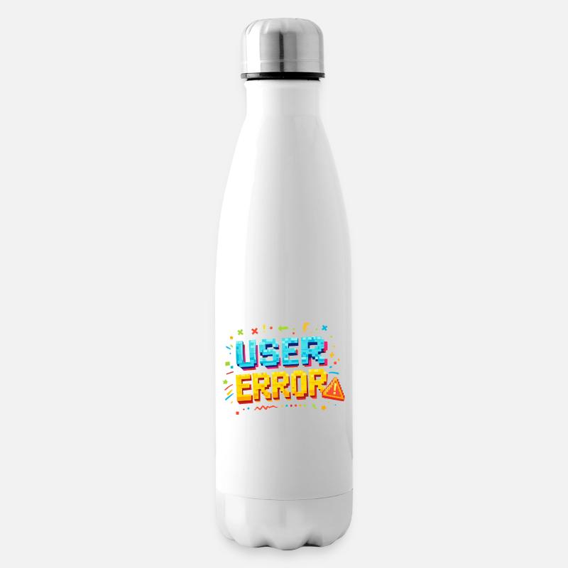 User Error Pixel Art - Insulated Water Bottle - white