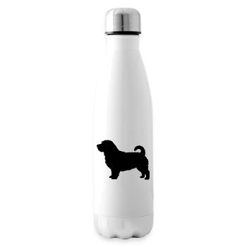 Norfolk Terrier silhouette - Insulated Water Bottle - white - Right