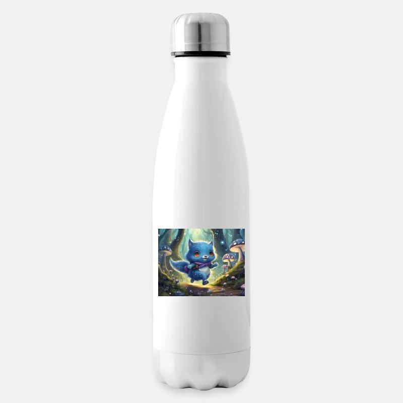 Aventure du chaton de la Forêt Bleue - Bouteille isotherme - blanc