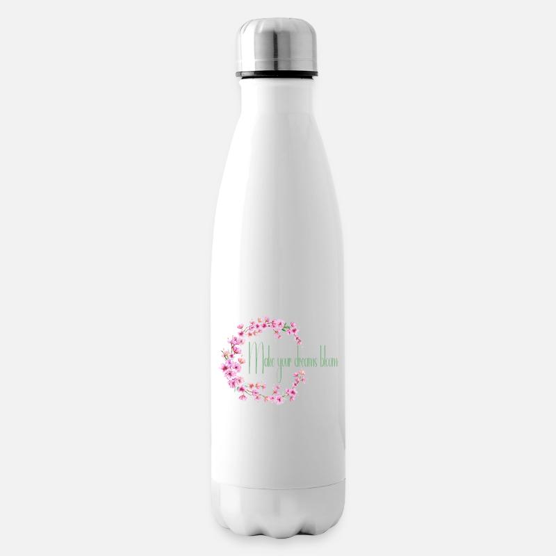 Lass deinen Traum erblühen - Isolierflasche - Weiß