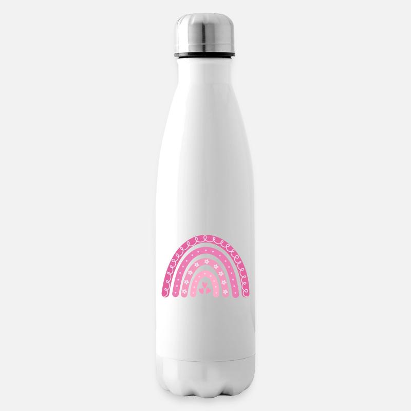 Boho Regenbogen rosa Große Schwester - Isolierflasche - Weiß