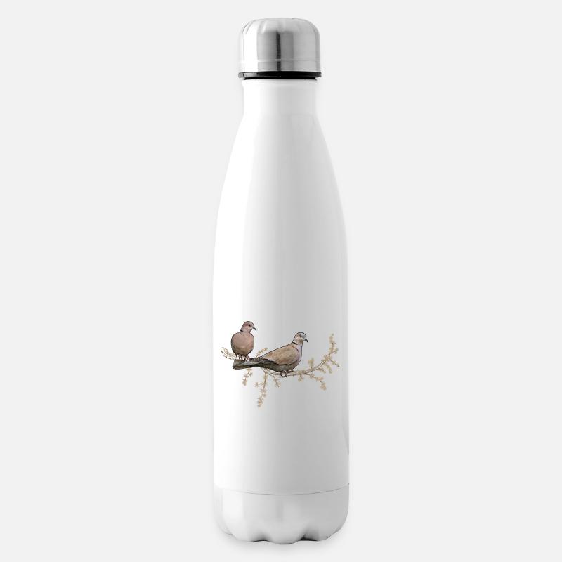 Zwei Täubchen - Isolierflasche - Weiß