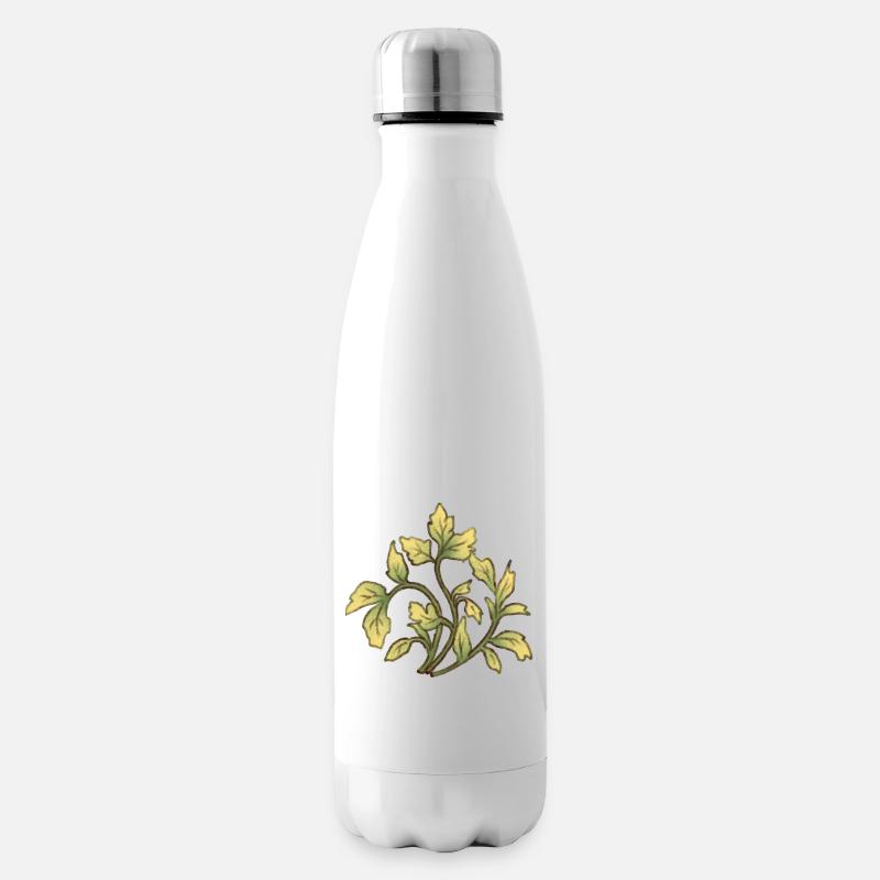Plante feuillue 4 - Bouteille isotherme - blanc