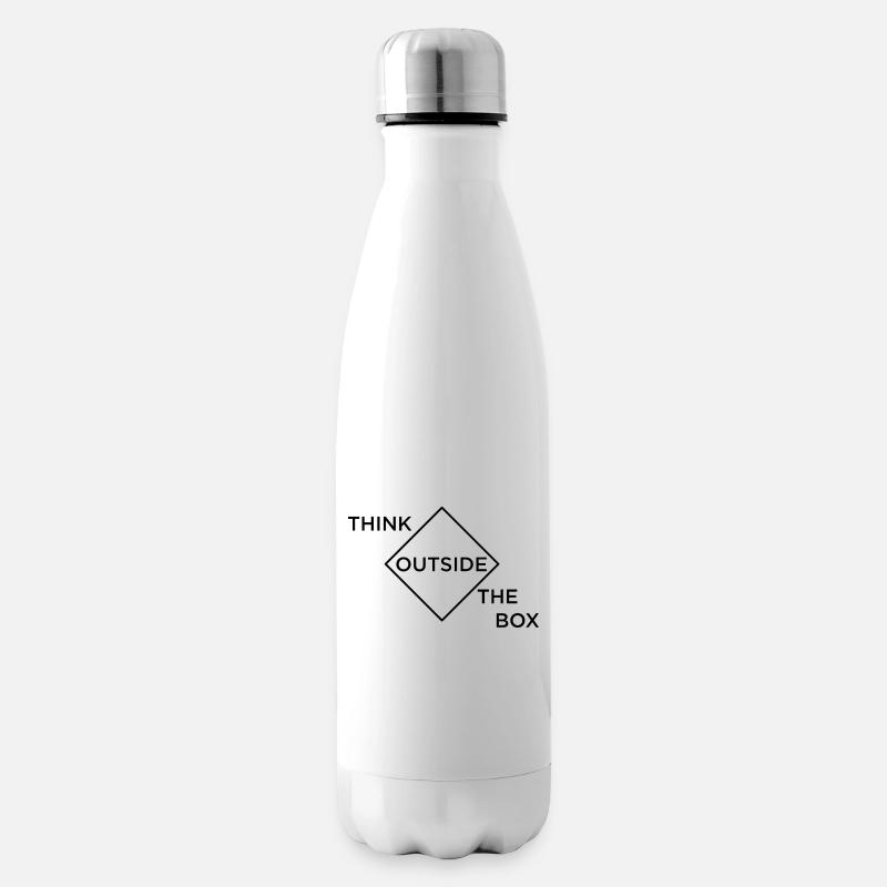 OUTSIDE THE BOX | THINKING | DIFFERENT | CHANGE - Isolierflasche - Weiß