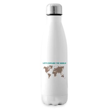 Explorons le monde - Bouteille isotherme - blanc - Droite