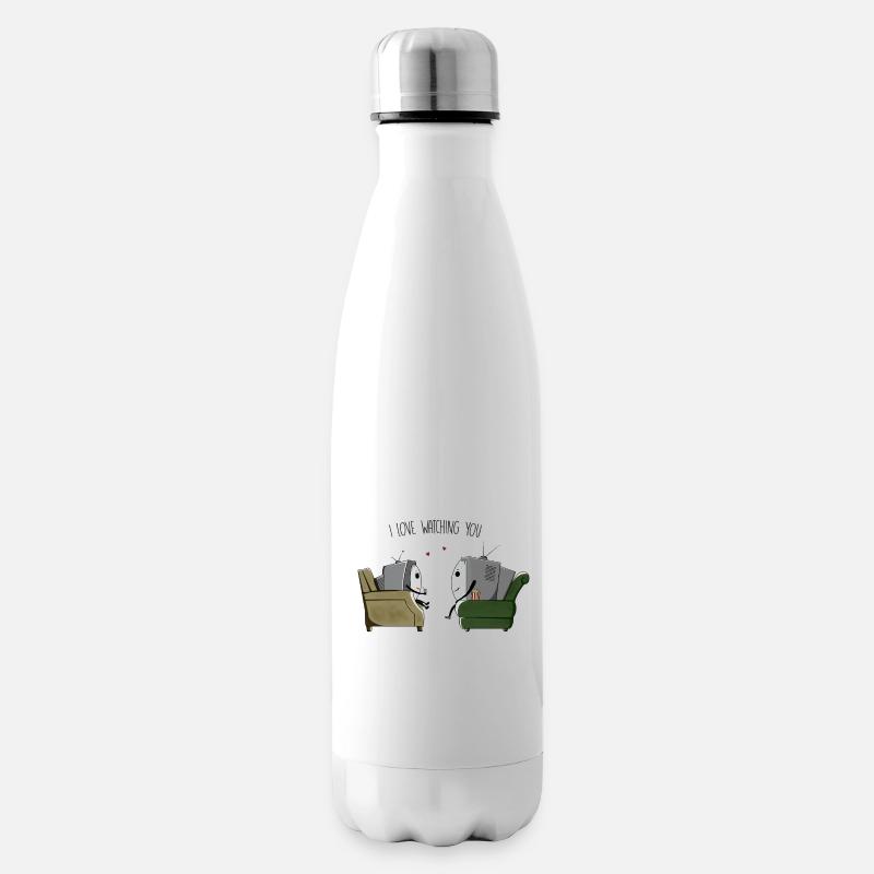 I love watching you - Isolierflasche - Weiß
