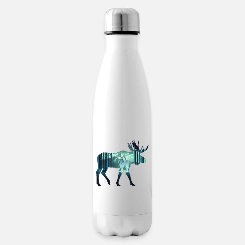 Elch - Isolierflasche - Weiß