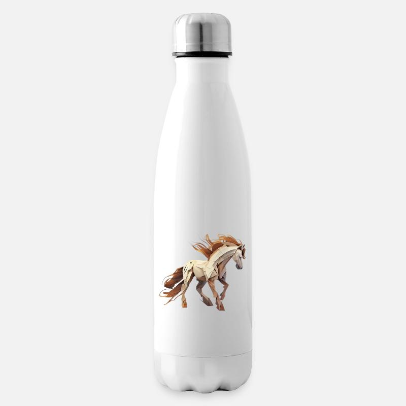 Wildpferd - Isolierflasche - Weiß