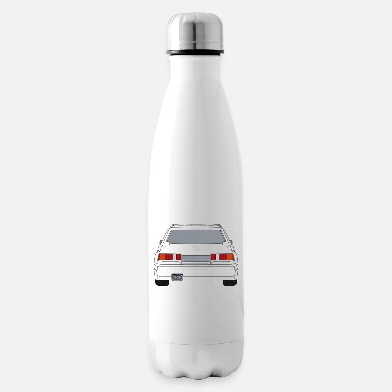 Deutsches Auto Heckansicht Weiß - Isolierflasche - Weiß