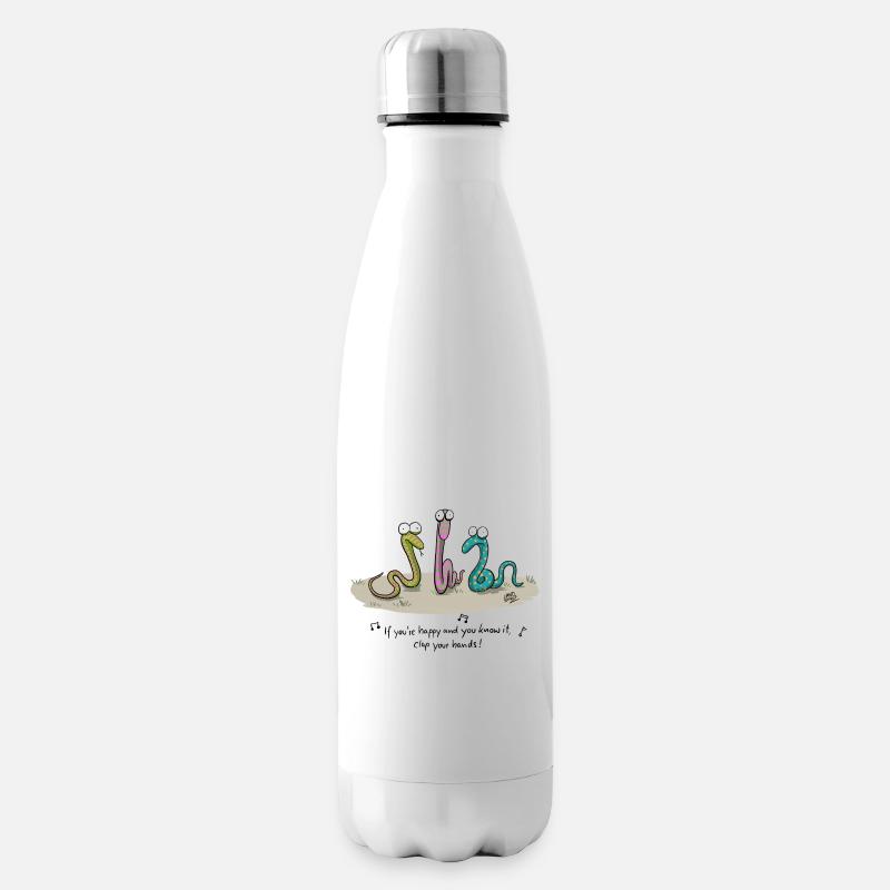 Schlangen clap your hands - Isolierflasche - Weiß