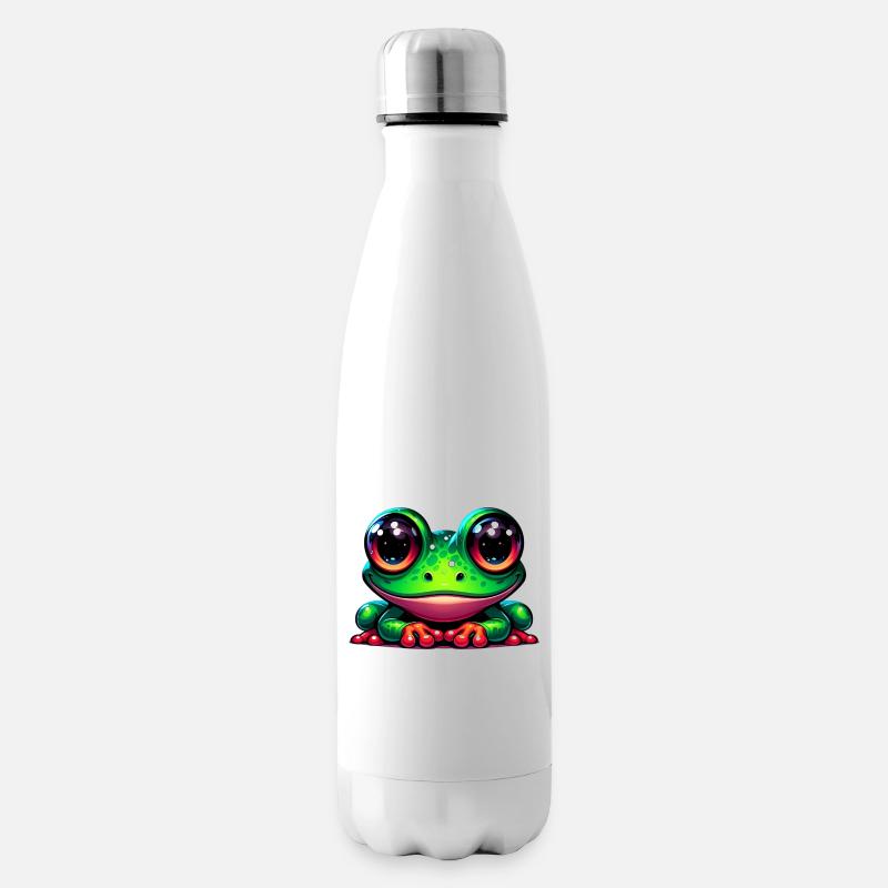 Frosch - Isolierflasche - Weiß