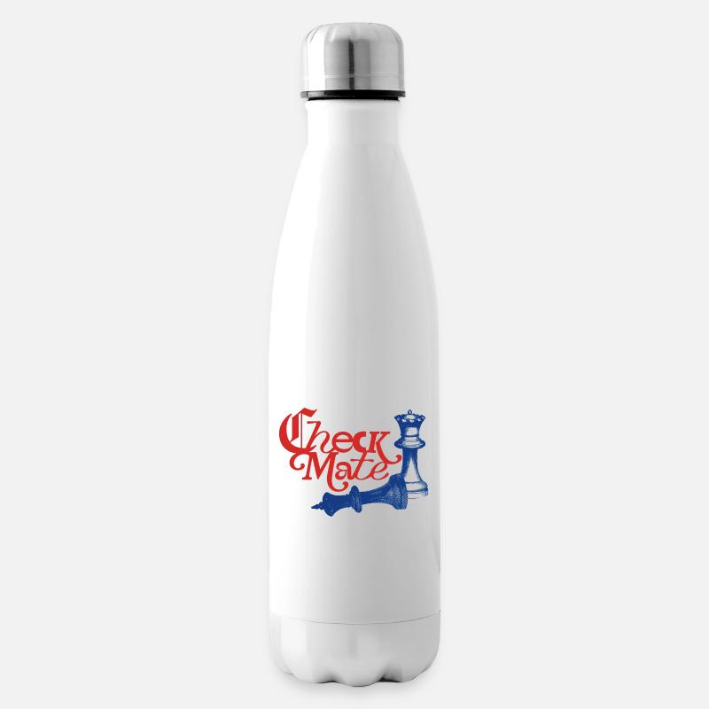 Check Mate Statement - Isolierflasche - Weiß